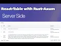Rust Axum and React Table - Introduction