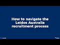 Leidos Live Q A - How to navigate the Leidos Australia recruitment process