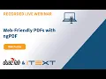 Web Friendly PDFs with ngPDF