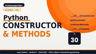 Python Constructors Instance Methods init Explained Clearly
