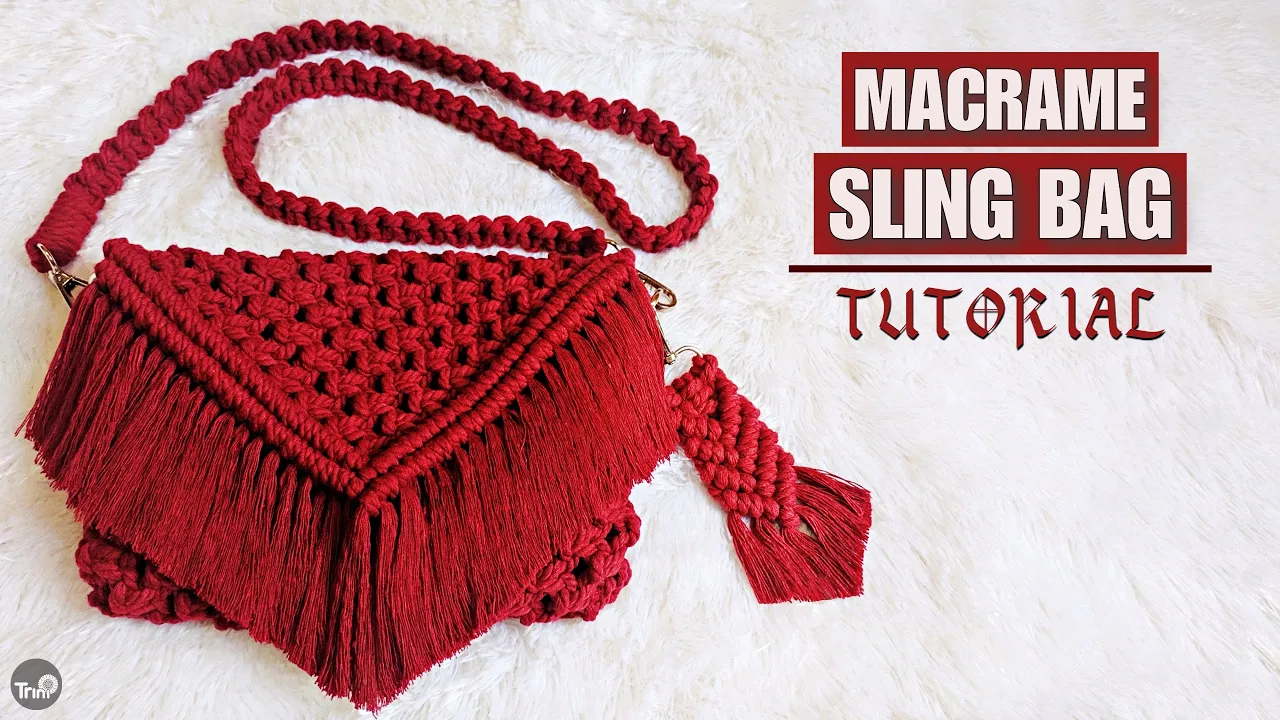 CARA MEMBUAT TAS HP DARI TALI KUR YANG MUDAH || Sling Bag pria || Macrame || Tali kur. 