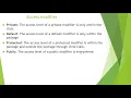 java access and non access modifier for beginner in amharic private public protected 25