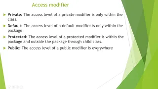 java access and non access modifier for beginner in amharic private public protected 25