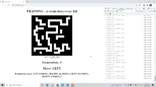 Machine Learning - Simple maze game using JavaScript Brain js