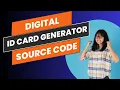 Student or Employee Id Card Generator using PHP and MySQL Database Source Code Available