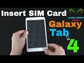 Galaxy Tablet 4 Insert SIM Card