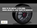 How to 3d model a Car Rim using Alias in less than 15 minutes