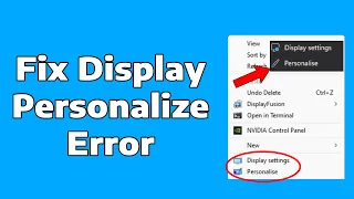 How To Fix Display Settings And Personalize Not Working In Windows 11 
