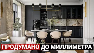 КВАРТИРА 130 м² В СТИЛЕ АМЕРИКАНСКОЙ КЛАССИКИ: камин, умный дом и мозаика по мотивам Дейнеки