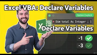 Declaring a Variable in VBA Excel VBA for Beginners Learn VBA Step by Step
