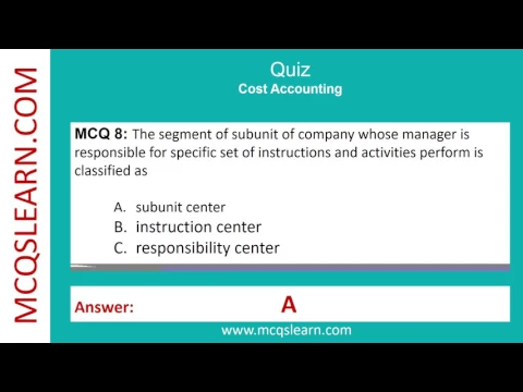 Download MP3 Budgeting and Accounting Quiz Questions and Answers PDF - Cost Accounting MCQs Questions - App eBook