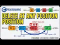 Deletion at Any Position in Doubly Linked List in C Step-by-Step Explanation with Dry Run DSA