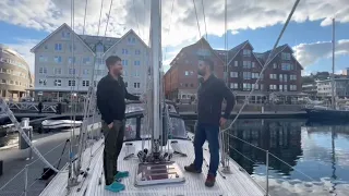 Sailing across the Norwegian Sea. Oyster 48 tour