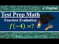 Math concepts for the ACT test Function Evaluation