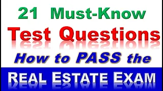21 Must-Know Test Questions to Pass the Real Estate Exam - How to Pass the Real Estate Test #realtor