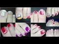 Pedicure Nail Art Compilation Toe Nail Designs Rose Pearl