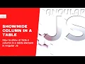 Angular JS with HTML for Beginners Show or hide a Column in an HTML Table JavaScript Framework