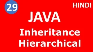 Hierarchical Inheritance in java Java Tutorial HINDI