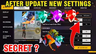 Free Fire New Setting After OB49 Update Full Details | Free Fire Setting 2025 | ff Control Settings