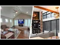 75 Vaulted Ceiling Living Space With A Shiplap Fireplace Design Ideas You ll Love
