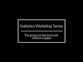 Statistics III - Two group comparisons and ANOVA models