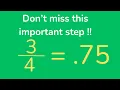 Converting fractions to decimals