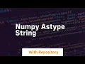 numpy astype string