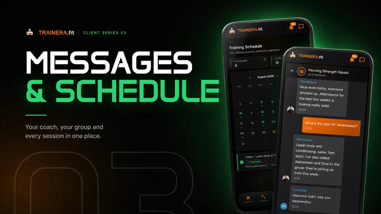 Messages, calendar and group training