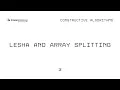 Lesha and Array Splitting Codeforces A Constructive Algorithm using Prefix Sums