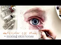 Download Lagu How to mix skin tones in watercolor + EYE PAINTING (tutorial)
