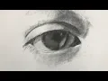Charcoal Drawing of an Eye for Beginners Step by Step