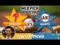 Philadelphia Phillies vs San Francisco Giants Pick 26 MLB Pick Prediction