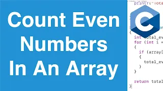 Count Even Numbers In An Array C Programming Example