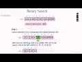 Binary Search Algorithm Binary search algorithm in telugu