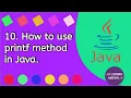 How to use printf method in Java