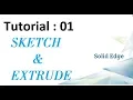 Solid edge Beginner Tutorials - 01
