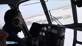 Массовые проверки с использованием вертолета МИ-8Т прошли в Омской области