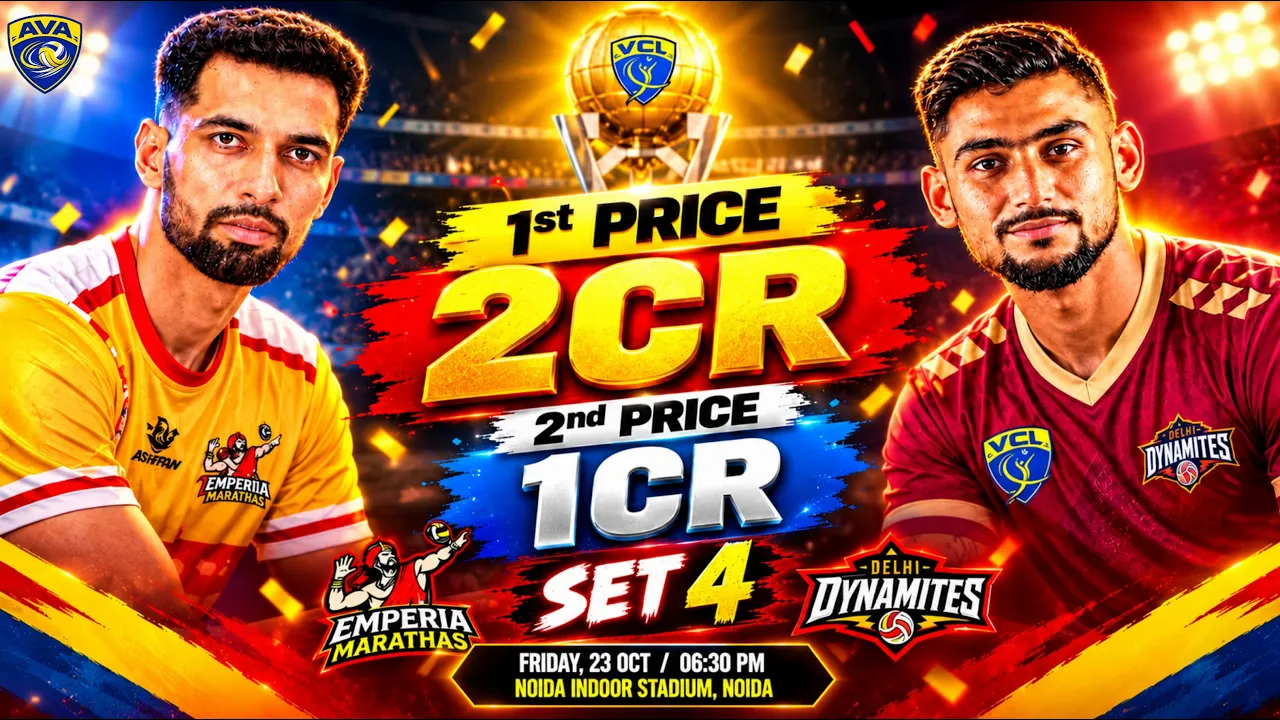 | SET 4 | Final Match | Delhi VS Marathas | Volleyball champions League |