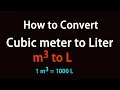 How to Convert Cubic meter to Liter