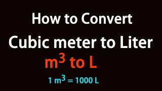 How to Convert Cubic meter to Liter