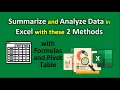 How to Summarize and Analyze data in Excel - 2 Methods Summary Report in Excel