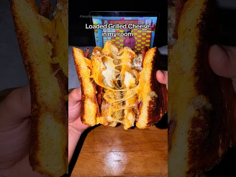 Loaded Grilled Cheese in my room #shorts #food