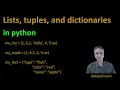 10 - lists tuples and dictionaries