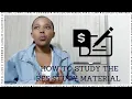 RE5 study material inseta How to study the RE5 study material