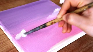 Download Easy Painting Tutorial | lovely cloud painting | Acrylic Painting Tutorial For Beginners #49 MP3