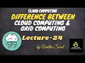 Difference Between Cloud Computing Grid Computing Cloud Computing Lec-24 Ankita Sood