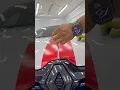 Custom Red Vinyl Stripes on Arcana Hood