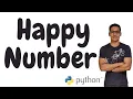 Happy Number leetcode 202 Python solution leetcode 30 day coding challenge