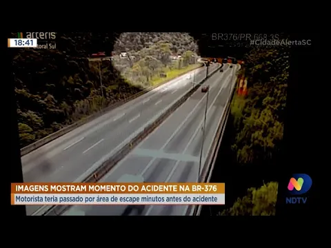 Câmeras registram momento do acidente do ônibus na BR-376