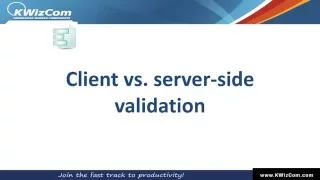 05 - Client vs Server side Validation